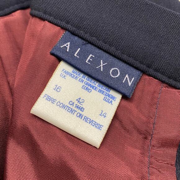 Vintage Alexon Womens Size 14 Navy Blue Pencil Skirt - Picture 4 of 6